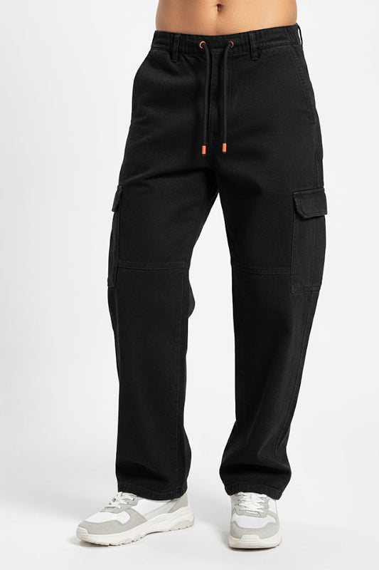 6 Pocket Black Cargo
