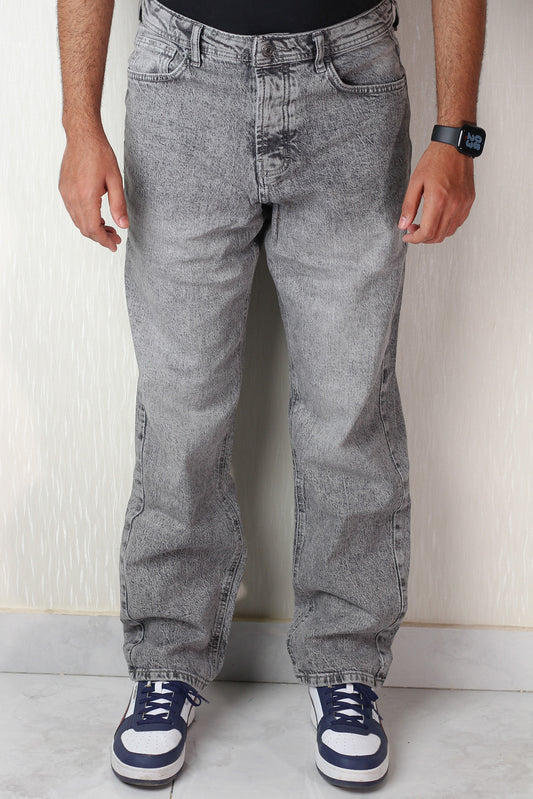 Charcoal Fade Loose-Fit Jeans