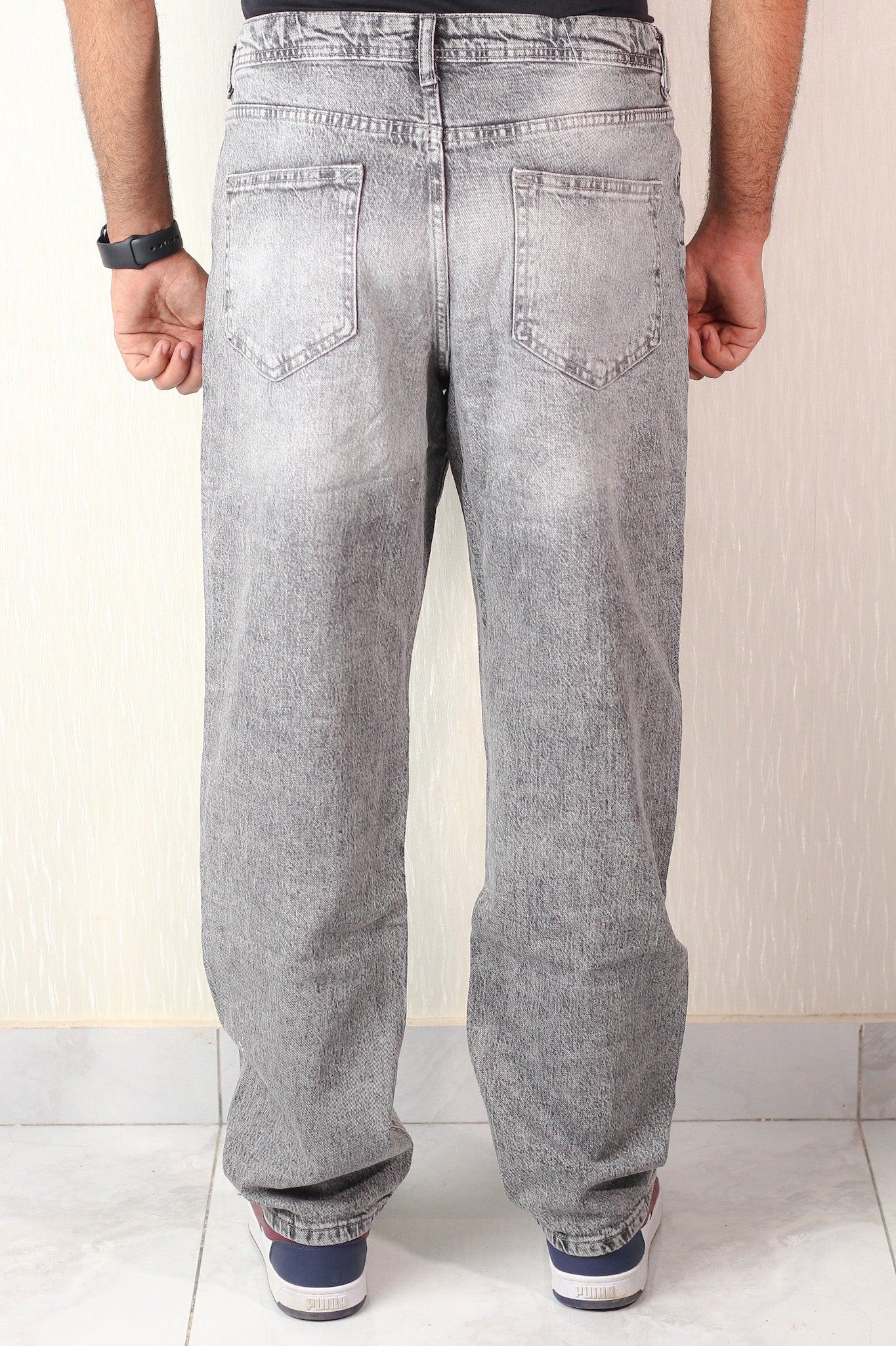 Charcoal Fade Loose-Fit Jeans
