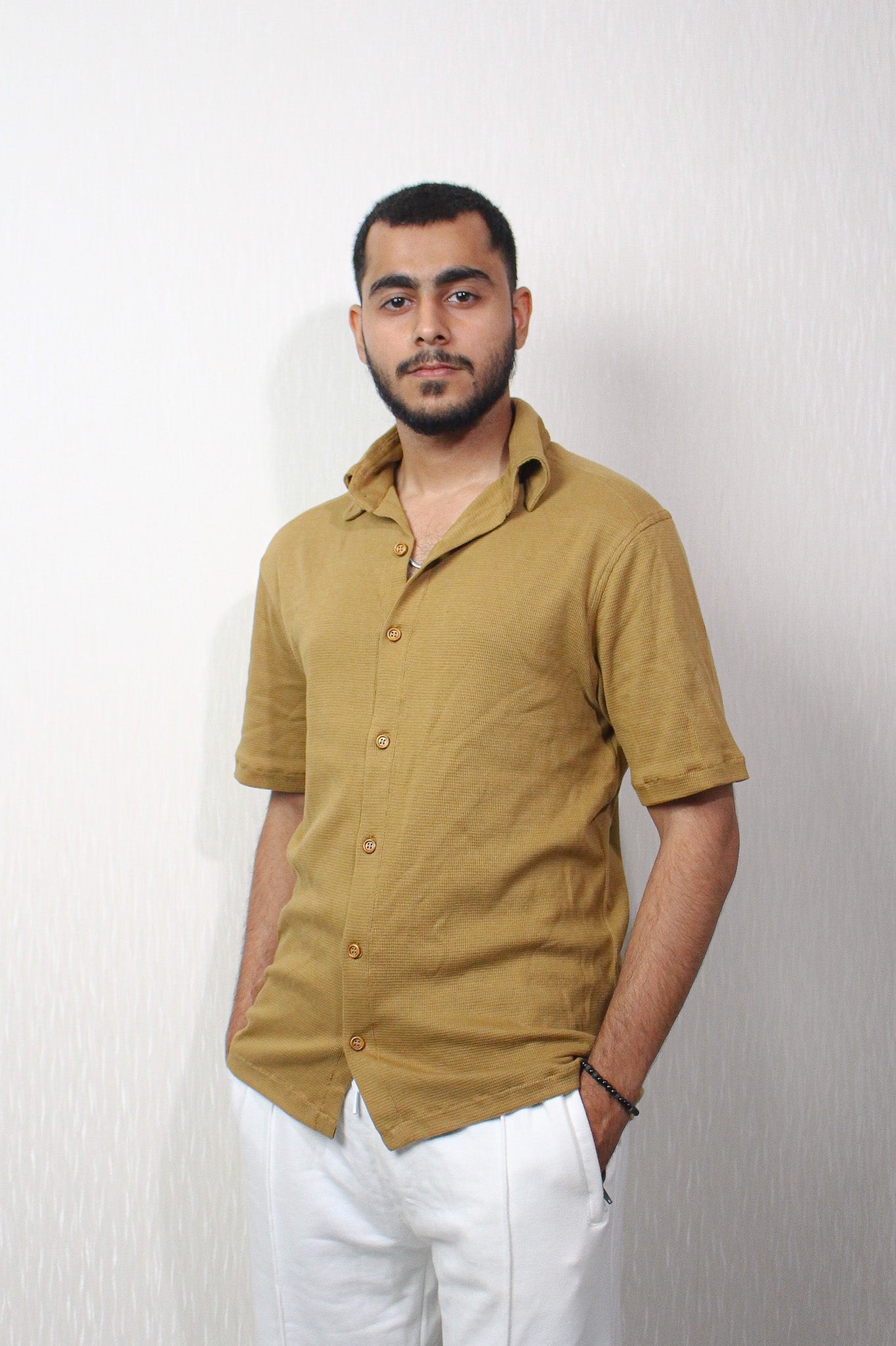 Biscuit Green Cuban Shirt