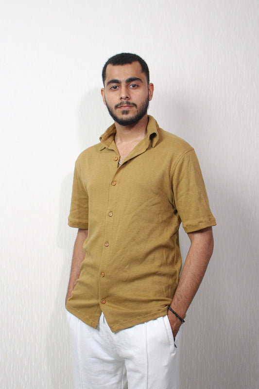 Biscuit Green Cuban Shirt