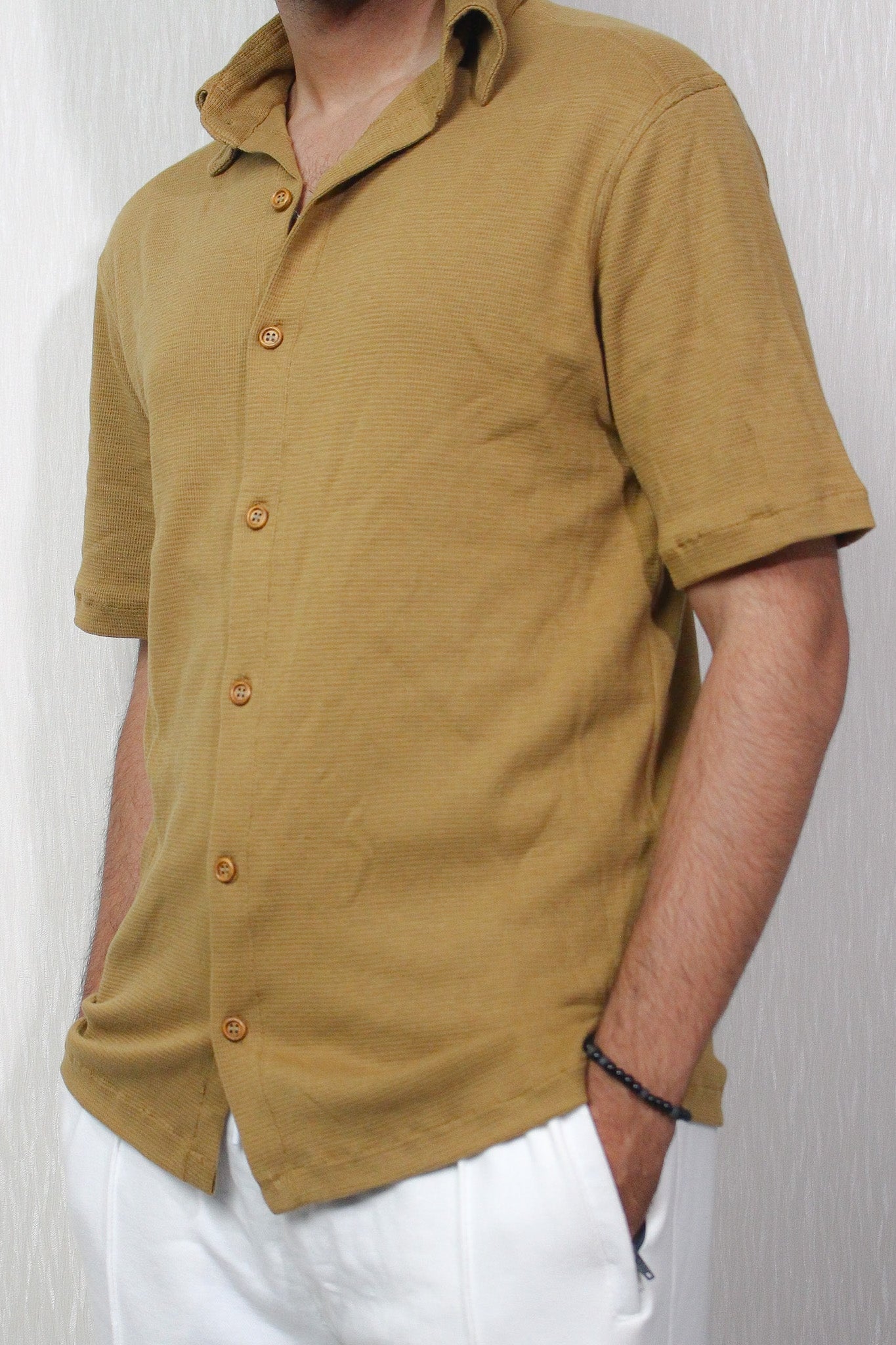 Biscuit Green Cuban Shirt