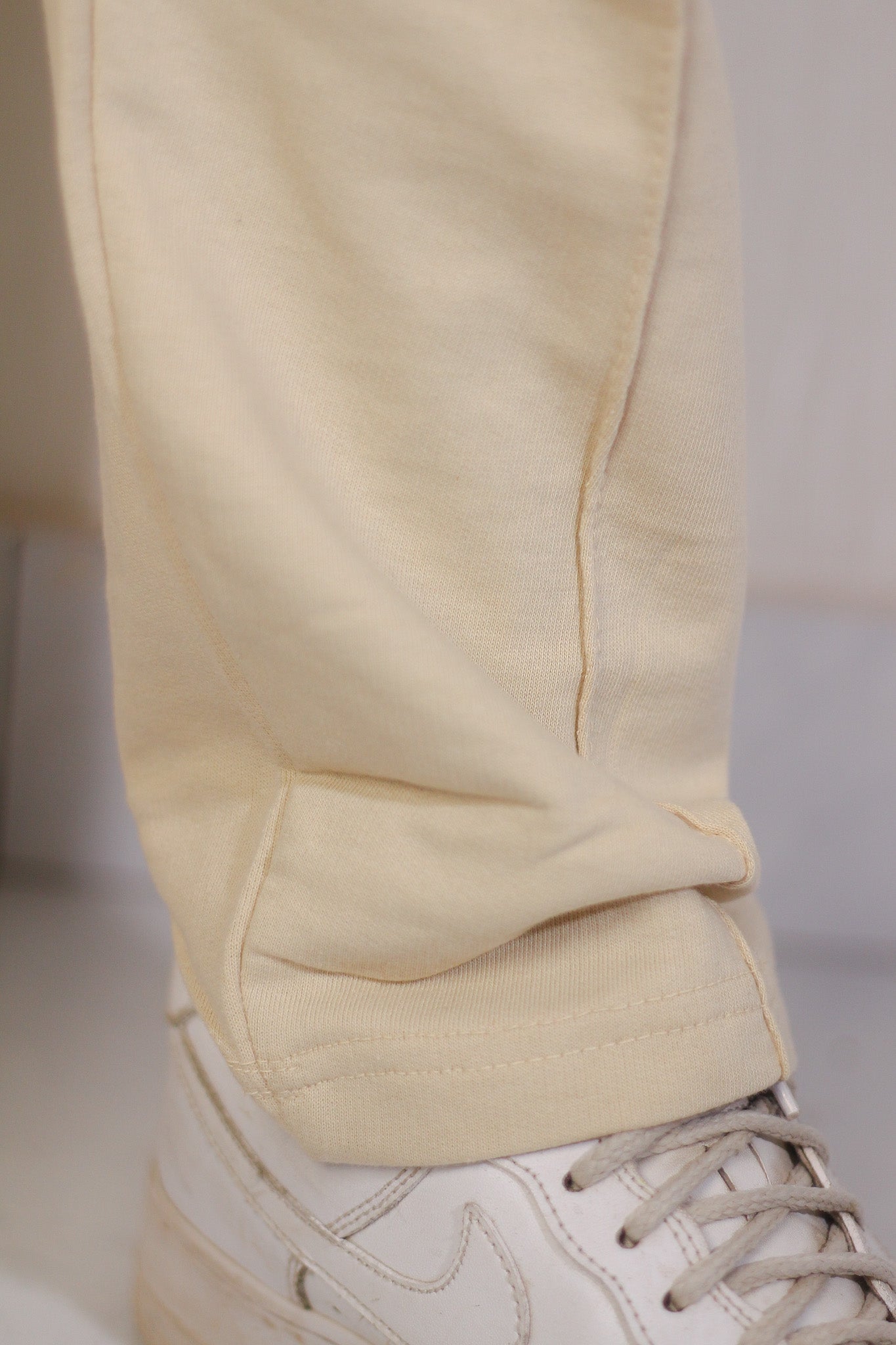 Pleated Beige Trouser