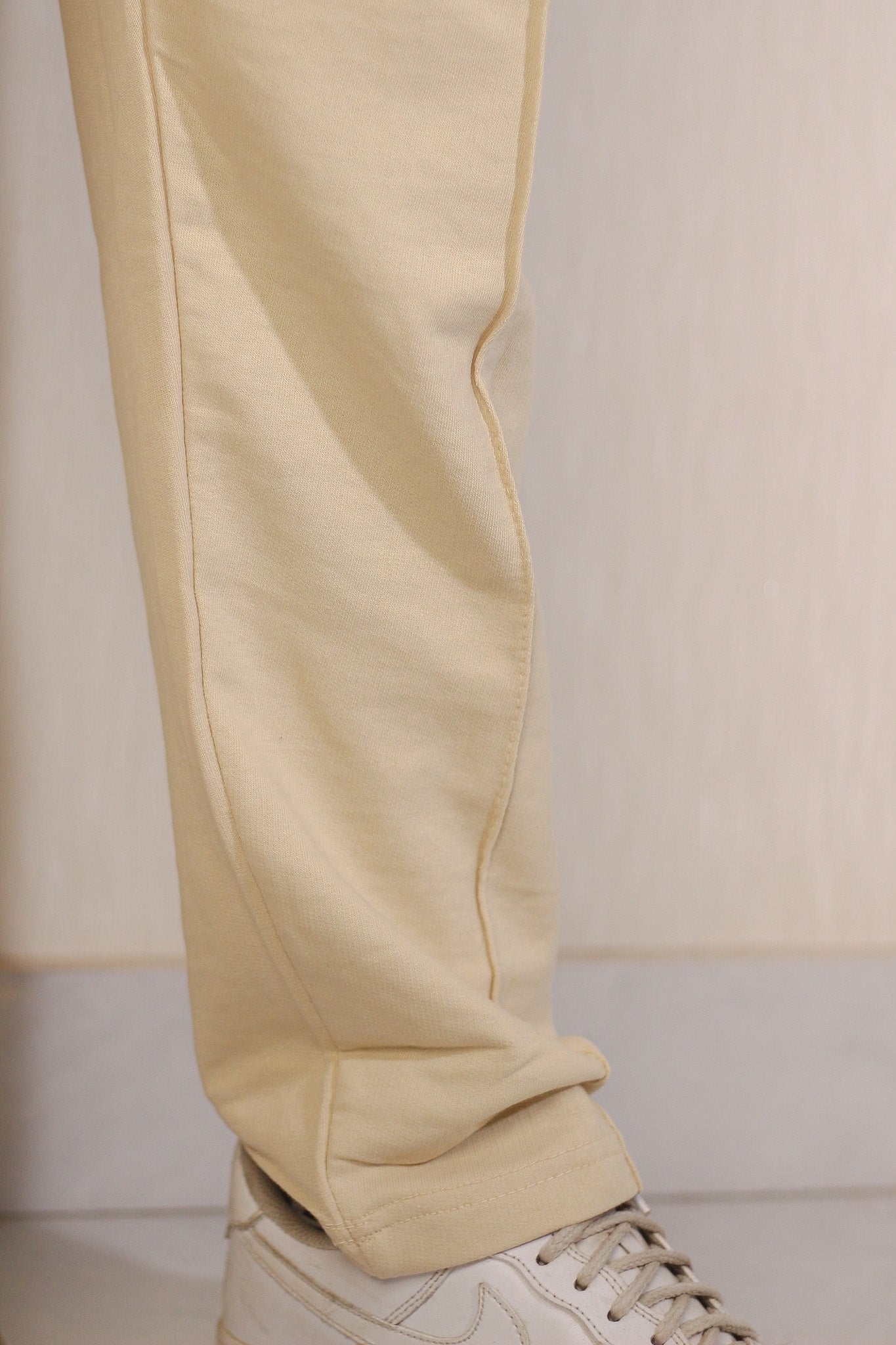 Pleated Beige Trouser