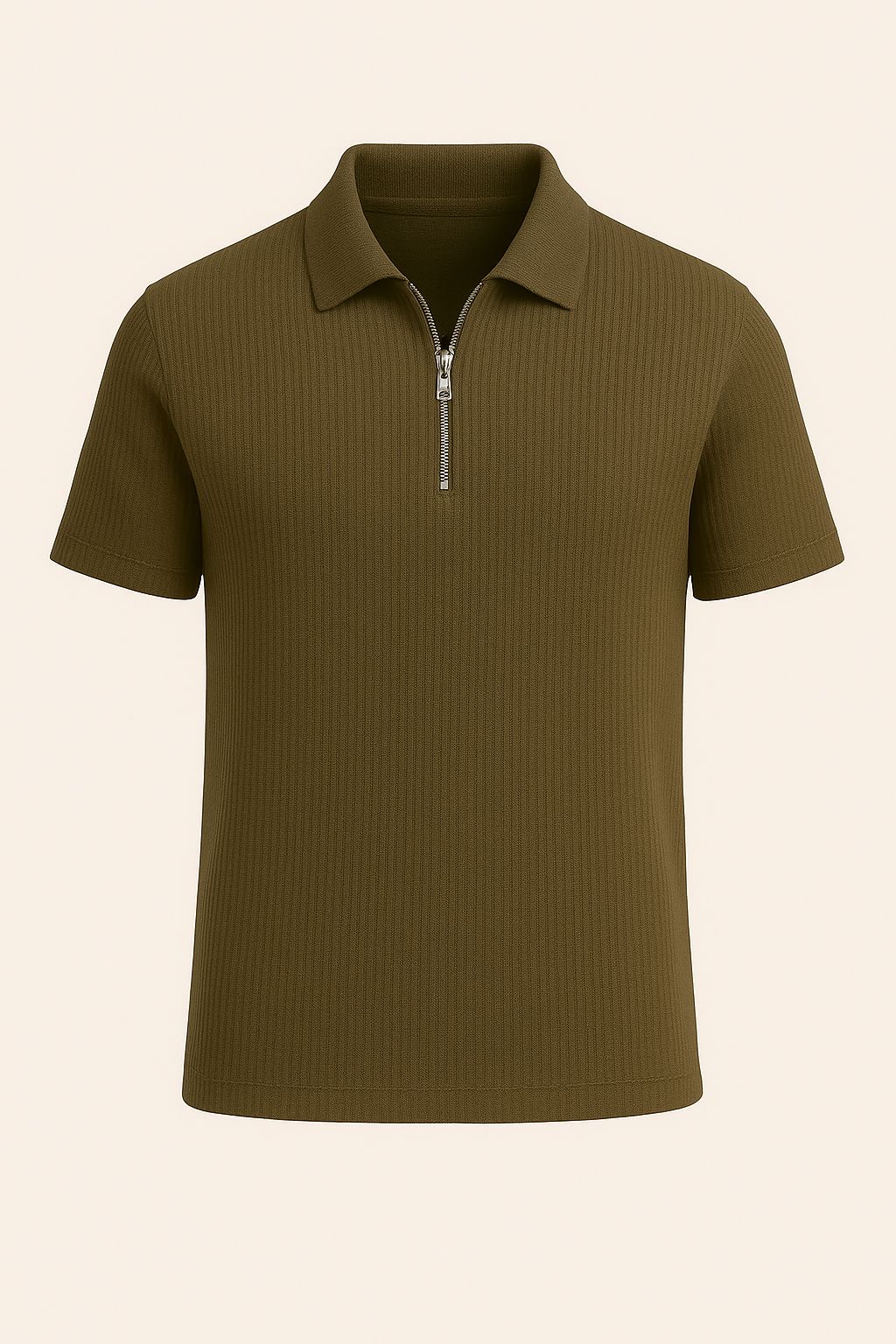 Biscuit Green Knitted Polo