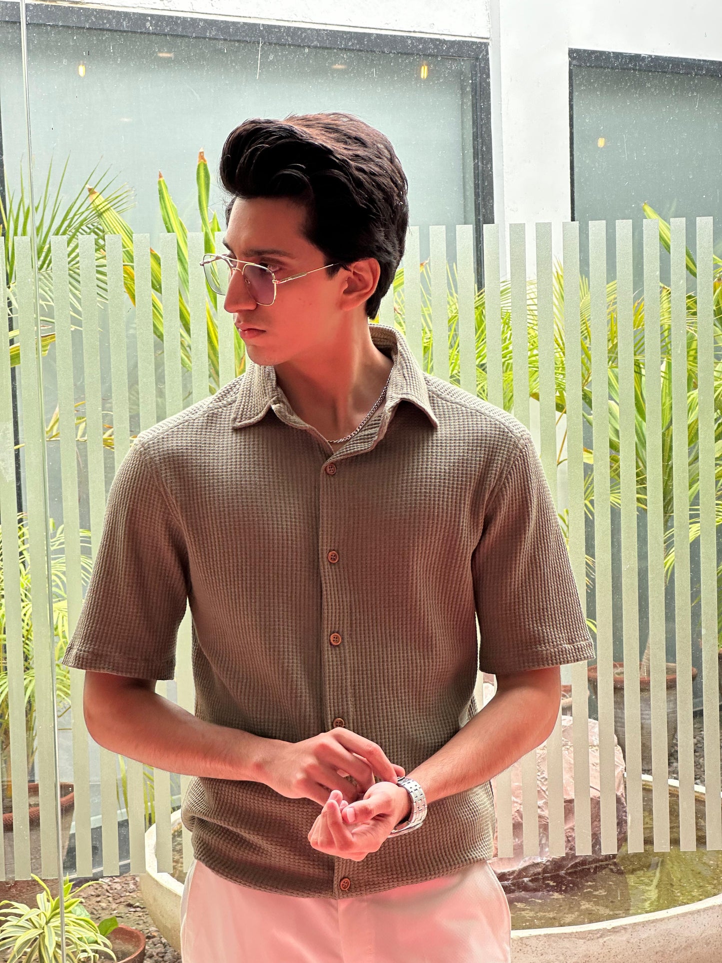 Oilve Green Cuban Shirt