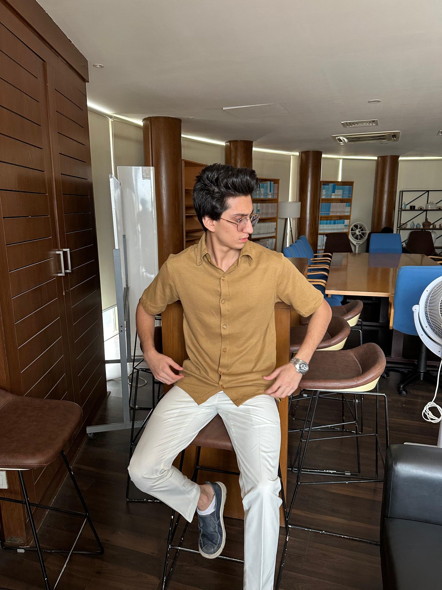 Biscuit Green Cuban Shirt