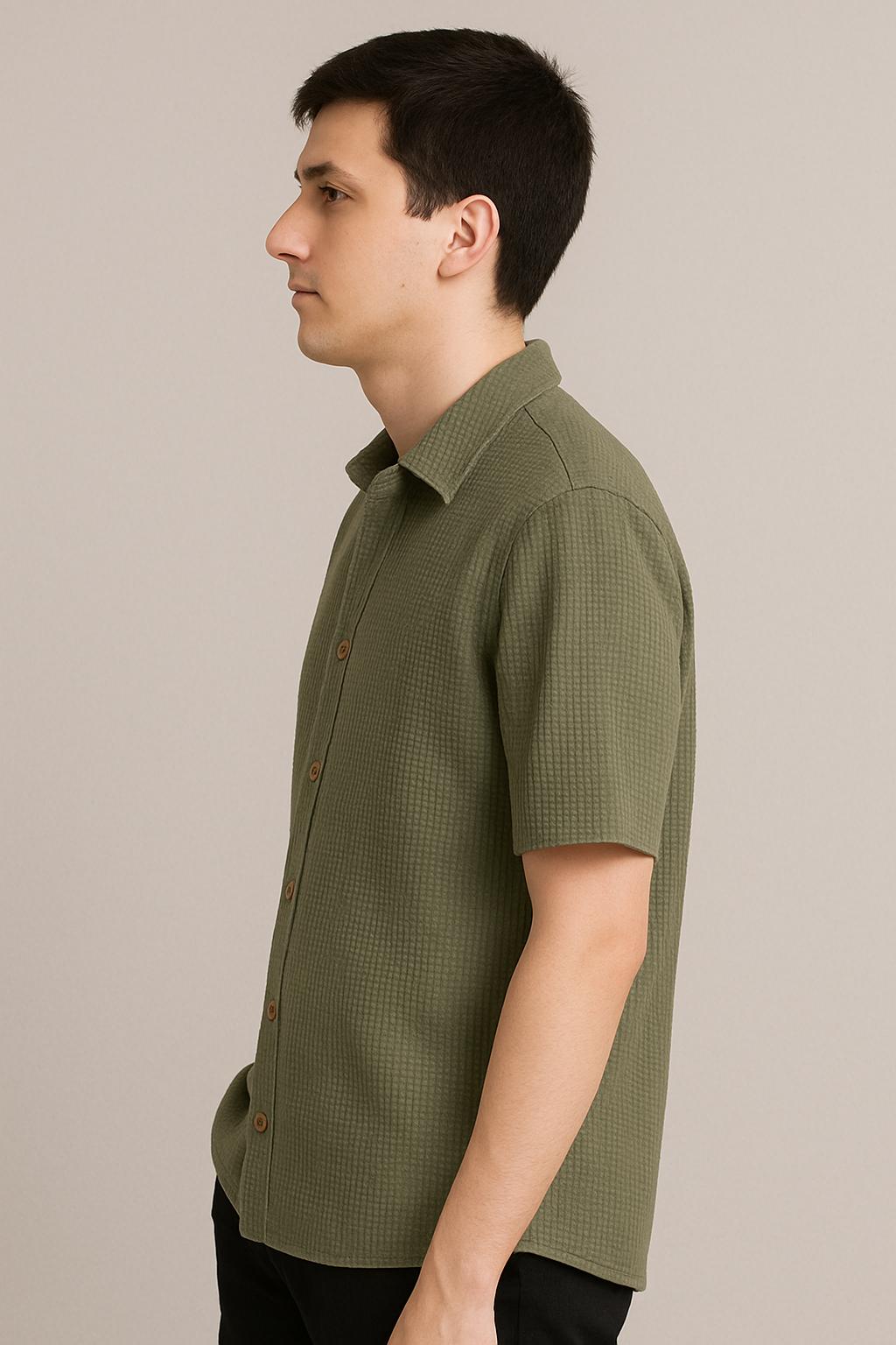 Oilve Green Cuban Shirt